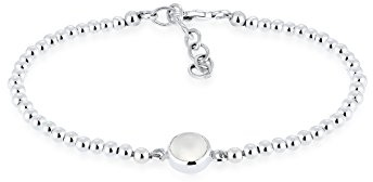 Elli Armband Damen mit Mondstein und Kugeln 925 Sterling Silber