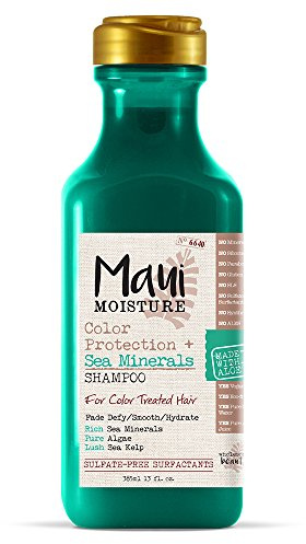 Maui Moisture Color Protection + Sea Minerals Shampoo, Protect -Treated Tresses with Rich, Pure Algae, and Sea Kelp, Non-GMO, 13 Fl Oz