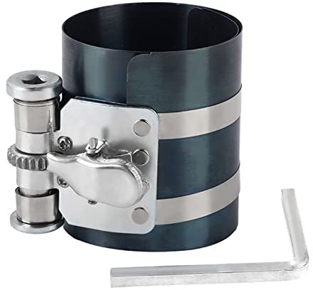 Aramox Piston Ring clamp Spring Compressor Tool, Engine Piston honing Ring Compressor Tool Installer 53-175mm Ratcheting 3/4/6 inch Car Accessory Tools (3inch)