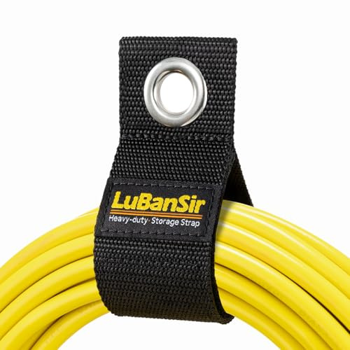 LuBanSir 9 Pack Extension Cord Holder Organizer, 13-inch Heavy Duty Storage Straps for Garden Hose Storage and Garage Wall Organization