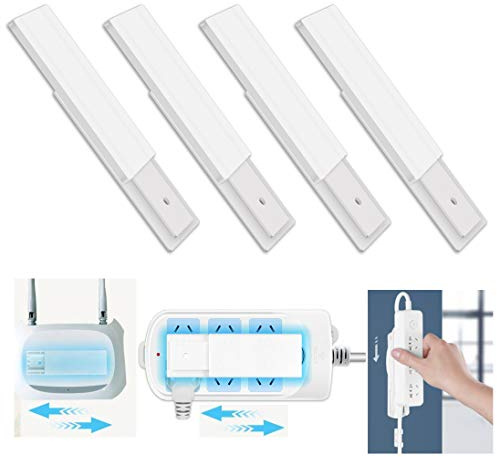 Selbstklebender Steckdosenleisten Halter – 4er Set Power Strip Wandhalterung ohne Bohren, Abnehmbarer Multifunktions-Halter für Powerboard, Router & Fernbedienung