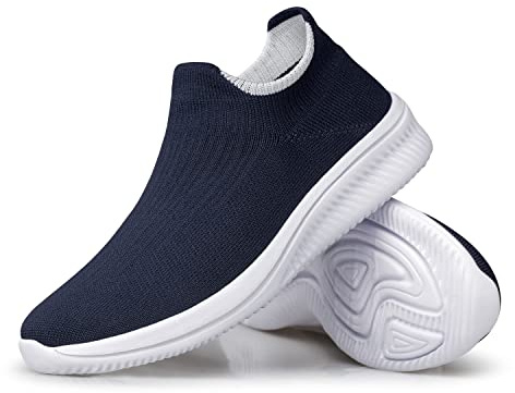 vibdiv Zapatos Planos Caminar Mujer Zapatillas Casual Zapatos Diarios sin Cordones Ligeros Cómodos 39