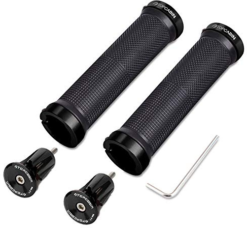 TOPCABIN Fahrrad Lenker Griffe 1 Paar,Zwei Enden Aluminium Lock,Ergonomische Struktur Fahrrad Griffe,Rad MTB MXB Radsport Lenker Griffe