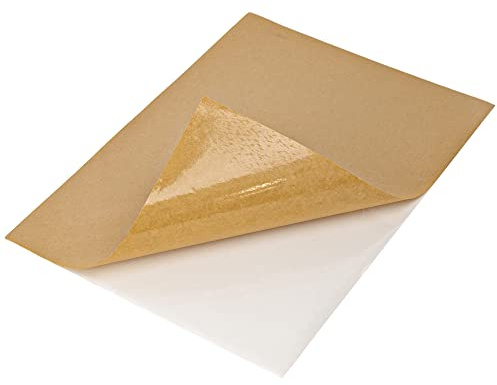 L LIKED 1 per Sheet | 100 Sheets 210mm x 297mm A4 Sticky Brown Kraft Labels Stickers Paper Labels for Laser/Inkjet Printing, Self Adhesive Address Labels