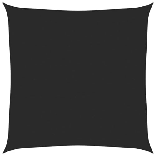 vidaXL Sunshade Sail HDPE Black Square, 4.5x4.5m Size, Breathable & UV Proof Outdoor Protection, Easy Assembly for Garden, Terrace, Balcony or Playground