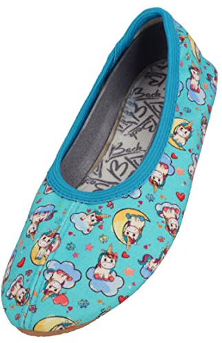 Beck Mädchen Dreamworld Gymnastikschuhe, Türkis, 28 EU