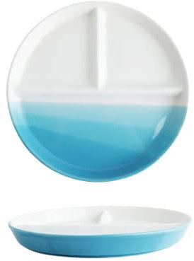 Fondue Plates 4 Piece Set Colorful Ceramics, Round 20.3cm/8inch 01