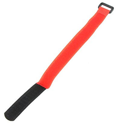 Jdeijfev Pack of 10 Strong RC Battery Anti- Cable Tie Down Straps 30 x 2 cm Red