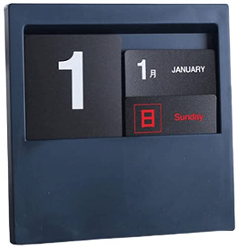 YMXWFC 2022 Tischkalender DIY. Montageschalterkalender 2022, recycelbarer Tischkalender faltbar for zu Hause Dekro Ornamente monatlich wöchentlicher Planer stehend Desktop-Verzierung (Color : Blue)