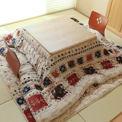 MNSSRN Compre mesas de Horno de Estilo japonés, mesas de calefacción de Tatami, mesas de café con pies Calientes, Ropa de Cama de futón, Mesa de Troncos,B