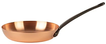 Cuisine Romefort | pure copper frying pan Ø 9.5 in, thick-walled | skillet made of solid copper without coating (Medium)
