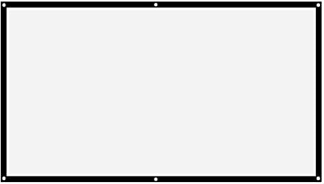 Leinwand Beamer Rollo, Projektor-Leinwand, Verdicken Sie tragbare Faltenfreie Weichen Weiße Polyester-Projektor-Vorhang 40In (100 Zoll)