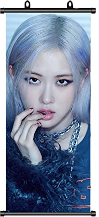 TuYines Blackpink - Poster con immagine a rotelle, colore nero, rosa e nero, 70 x 30 cm