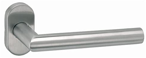 Lot de poignées en acier inoxydable 18/8, disponible ensemble de poignée rosette ronde de 50 mm de diamètre, sur plaque longue de 245 mm de long x 45 mm de large et manivelle rosette ovale (rose