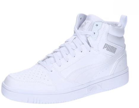PUMA Unisex Rebound V6 Sneakers, PUMA WHITE-PUMA WHITE-COOL LIGHT GRAY, 43 EU