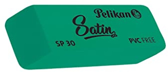 Pelikan Radiergummi Satin, aus Kunststoff, grün, Schachtel mit 30 Stück, 606134