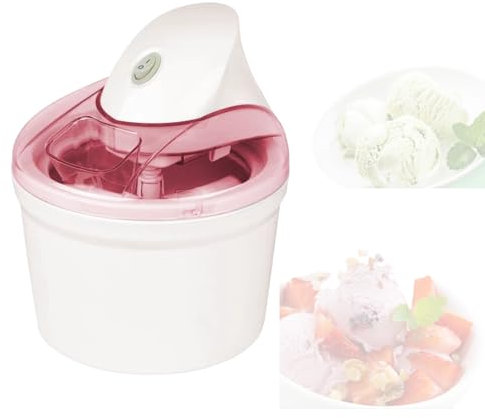 Máquina de helado eléctrica, helado suave casero, 1200 ml, puede hacer helado en 15-30 minutos, conveniente y portátil, pequeña máquina de helado, fabricación de helados y sorbetes,White