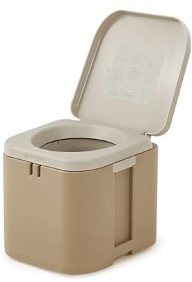 Toilettes De Camping Pliables Avec Doublure Amovible Wc Camping Car Toilette Seche Avec 10 Sacs Biodégradables Wc Portable Camping Pliable Toilettes De Voyage Seau Hygiénique Pour Voiture , Khaki