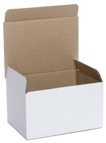 WePack 100 Stück Maxibriefkartons 140x70x75 mm Maxibrief Versand Post Faltschachtel 1-Wellig 400G WeiB Postkarton Versandschachtel Paket Päckchen Versandkarton warensendung