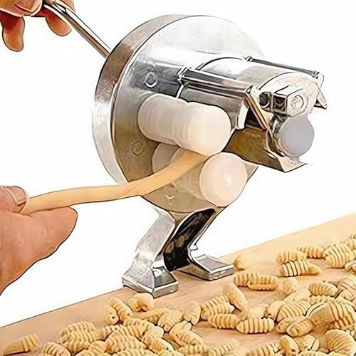 Manuelle Nudelmaschine für hausgemachte Cavatelli, Spaghetti, Fettuccine und Gnocchi, verstellbare Dicke für individuelle Nudelformen, ideales Küchenwerkzeug für frische Pasta-Liebhaber