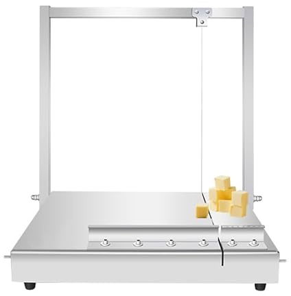 ZBJDX Tabla Cortadora De Quesos Comercial con Alambre, Herramienta Profesional De Cocina para Hornear De Acero Inoxidable 304, para Cortar Grandes Bloques De Mantequilla