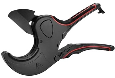Cortatubos De Plástico Cortador de tubos de 42 mm a 75 mm con cuerpo de aleación de aluminio, trinquete, tijera, cortador de tubos de PVC, PU, PP y PE, herramienta manual for cortar mangueras.(42mm)