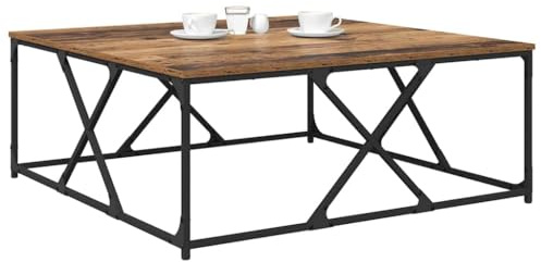 vidaXL Kaffeebord Gammalt trä 100 x 100 x 40 cm Konstruerat trä