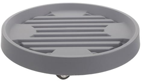 LOORGVEL Supporto per Vasi con Ruote Nascoste Resistente agli Agenti Atmosferici Carrello Girevole per Piante da Interno ed Esterno Vassoio in Plastica Robusta per Fioriere e Sottovasi