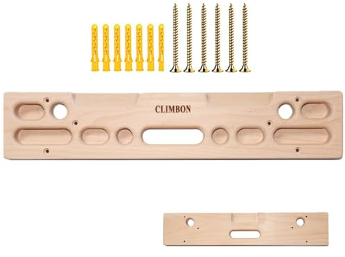 Hangboard Klettern – Holz-Fingergriff-Trainer, langlebige Kraft-Halteplatte, montierbares Kletterrahmenbrett, rutschfeste Zug-Konditionierungsstation, Fitness-Training, Übungsgebäude für Sportler
