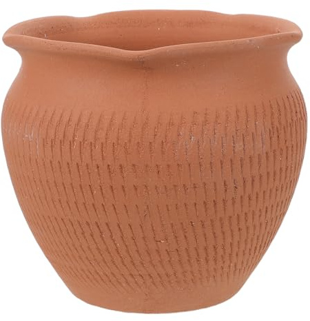 SHINEOFI Boîte de Rangement en Terre Cuite pour Légumes Racines avec Trous D’Aération – Bac Compact pour Pommes de Terre Oignons et Ail – Conserveur Naturel Multifonction Cuisine