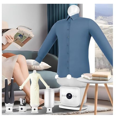 Machine à repasser gonflable automatique for chemises et pantalons, défroisseur vapeur mains libres avec mannequins et accessoires de séchage inclus.(C)