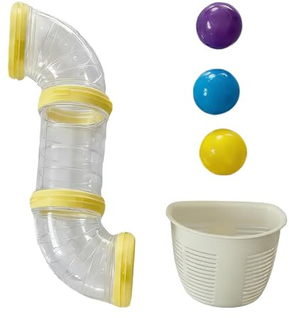 Sharplace Aktivitätsbrett zum Selbermachen, Sensorikbrett-Teile, Tunnel-Lernspiele, Frühförderungs-Bastelmaterial für Kleinkinder, Mädchen und Jungen, Gelb 43 cm