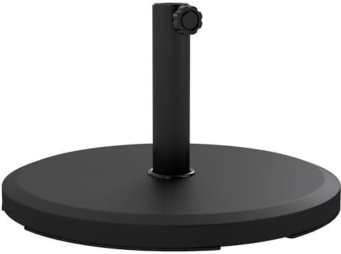 Outsunny Sonnenschirmständer aus Zement 13kg Schirmständer, Rund Schirmhalter, Schirmgewicht für Sonnenschirm 34mm/38mm/48mm Rohrdurchmesser, für Balkon, Terasse, Garten, Schwarz