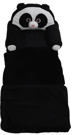 WGFOIP Hopfällbar Barnsoffa Mjuk Plysch Barnsoffa Bärbar för Hemmabruk Födelsedagspresenter 63,5 Oz (Panda)