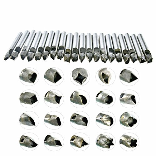 20 pcs 6 mm Perforador de Agujero de Cuero Tallador de Cuero Herramientas de Perforacin de Cuero de Acero Hueco de Carbono para Artesana de Cuero