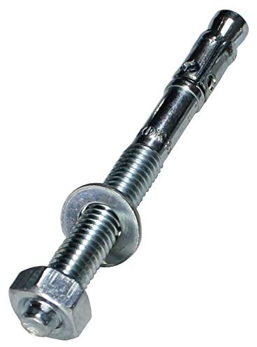 Lumonic 5x Schwerlastdübel M8 x 85mm hochwertige Keilanker verzinkt | Durchsteckmontage, SOFORT BELASTBAR | Betonanker, Schwerlastanker | für Überdachungen, Geländer, Regale, Trennwände