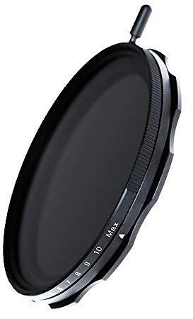 JONGSUN Filtre ND Variable 77mm, S-Pro MRC 16 Couches Revêtements Nano, 10 Arrêt ND2-ND1000 Graduées, Caméra Filtre de Densité Neutre