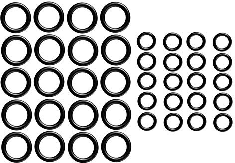 40 Stück O-Ringe Kit, Dichtringsatz 2 Gummidichtringe 1/4 M22 3/8, Hochdruckreiniger O-Ring-Sortiment, Dichtungsgummi Dichtungsring für Schnellanschluss,Schwarz