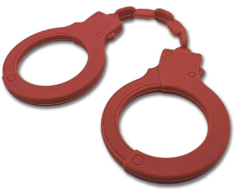 Handschellen - aus Silikon - Rot