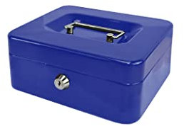 CRISCOLOR Geldkassette blau 125 x 95 x 60 mm