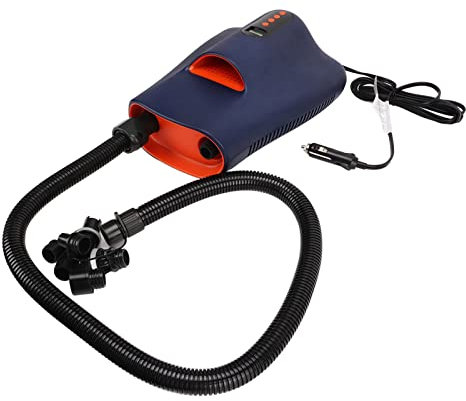 BOROCO Elektrische Luftpumpe, elektrische SUP Luftpumpe Hochdruck 22PSI maximal 12V Auto aufblasbare Luftpumpe für Outdoor Paddel Board Kajak Boot