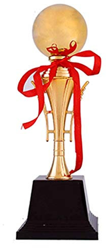 Grand Trophée Coupe Trophée d'or pour Les Tournois Sportifs, Compétitions Trophée Sportif Décoration de Bureau Utilisé dans Les Clubs, Stades (Couleur : Or, Taille : 33cm) Trophée (Couleur : Or, Tai