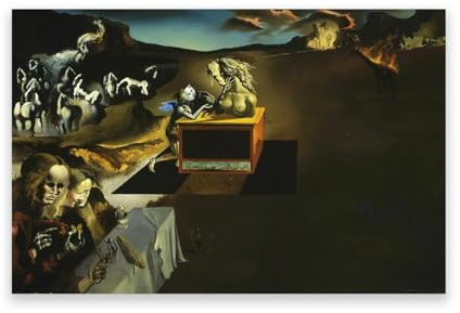LZ6J8C9 Berühmte Wandkunst von S. Dalì. Erfindungen von Salvador D. berühmte Gemälde Reproduktion. Surrealistische Bilder für die Wohnzimmerdekoration. 30 x 45 cm (11,8 x 17,7), rahmenlos
