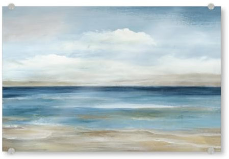 artboxONE Acrylglasbild 30x20 cm Abstrakt Ruhige Kste Bild hinter Acrylglas - Bild Strand kste Meer