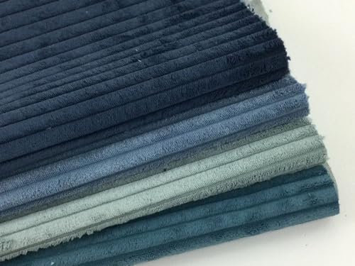 Stoffpaket Cord-Samt WANJA | 4 Farben | verschiedene Farb-Sets | á 50x70 cm (mint-blau)