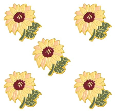 LEGENTLISUR 6 Stück Gänseblümchen Pins Nette Emaille Anstecknadel Set Cartoon Brosche Pins Kawaii Cute Gelbe Blume Brosche Anstecker Pins für Bags Rucksack