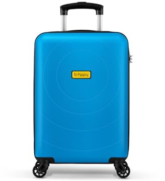 BHPPY Handgepäck Koffer 53 x 35 x 20 cm - Koffer mit 4 Rollen - Hartschalen Trolley - Zahlenschloss - 33L - Ocean Blue