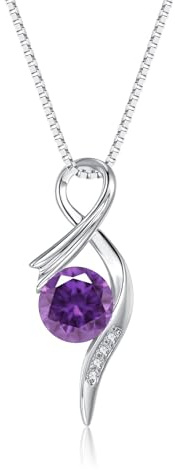 Loutade Silber Halskette Damen 925 mit Anhänger, Sterling Silber Halskette | 45+5cm Silberkette mit AAAAA Cubic Zirkonia Anhänger, Liebe Geschenke für Sie Frauen Mädchen zum Geburtstag Weihnachten