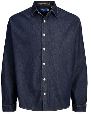JACK & JONES Jornorrebro Denim Shirt LS Noos Jornorrebro - Maglietta in Denim LS Noos Uomo (Pacco da 1)