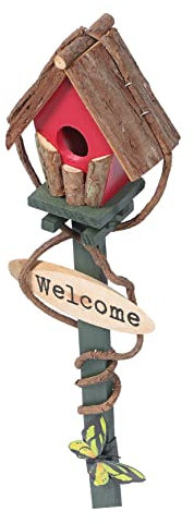 POPETPOP Garden Bird House Ornaments Decorative Birdhouse for outside Bird House Stake Stake for Gardening for Garden for Park Decoration